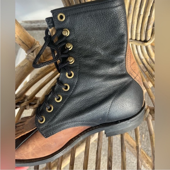 Hand Made Leather Lace-Up Boots - Picture 8 of 9